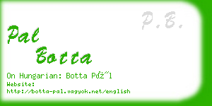 pal botta business card